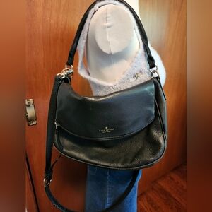 Kate Spade Black Devin Cobble Hill Leather Crossbody Handbag